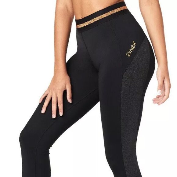 NWT Zumba All That Glitters Ankle Leggings - Picture 1 of 7